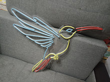 Load image into Gallery viewer, Neon hummingbird sign, Hummingbird neon light, Neon bird-shaped sign, Bird neon signage, Hummingbird-shaped neon light