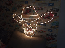 Load image into Gallery viewer, Skull Neon Sign, Skeleton Neon sign, Skull and Crossbones Neon sign, Pirate Skull Neon sign, Death's Head Neon sign