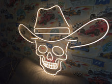 Load image into Gallery viewer, Skull Neon Sign, Skeleton Neon sign, Skull and Crossbones Neon sign, Pirate Skull Neon sign, Death's Head Neon sign