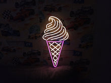 Load image into Gallery viewer, Ice Cream Neon Sign, Ice Cream Led Sign Summer vibes neon sign, Frozen delights neon sign