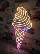 Load image into Gallery viewer, Ice Cream Neon Sign, Ice Cream Led Sign Summer vibes neon sign, Frozen delights neon sign