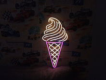 Load image into Gallery viewer, Ice Cream Neon Sign, Ice Cream Led Sign Summer vibes neon sign, Frozen delights neon sign