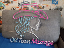 Load image into Gallery viewer, Cowgirl neon sign, girl in a cowboy hat led neon light,woman with a star earring light up sign