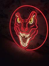 Load image into Gallery viewer, T-rex neon sign, tyrannosaurus rex neon sign, dinosaur neon sign, t rex led sign, t rex light up sign, jurassic neon sign, t rex wall light, neon dinosaur light, t rex room decor