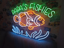 Load image into Gallery viewer, Clownfish neon sign, clown fish neon light, Nemo neon sign, clownfish LED sign, aquarium neon sign, tropical fish neon light, ocean theme neon sign, fish tank neon light, orange fish neon sign, sea life neon sign