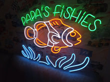Load image into Gallery viewer, Clownfish neon sign, clown fish neon light, Nemo neon sign, clownfish LED sign, aquarium neon sign, tropical fish neon light, ocean theme neon sign, fish tank neon light, orange fish neon sign, sea life neon sign