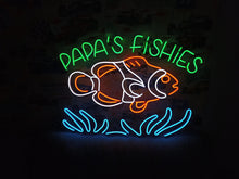 Load image into Gallery viewer, Clownfish neon sign, clown fish neon light, Nemo neon sign, clownfish LED sign, aquarium neon sign, tropical fish neon light, ocean theme neon sign, fish tank neon light, orange fish neon sign, sea life neon sign