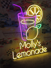Load image into Gallery viewer, Lemonade Neon Sign – Lemon Drink Neon Light for Bar, Kitchen, Cafe or Summer Decor