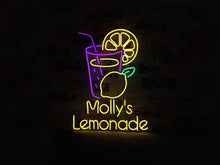 Load image into Gallery viewer, Lemonade Neon Sign – Lemon Drink Neon Light for Bar, Kitchen, Cafe or Summer Decor