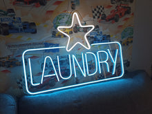 Load image into Gallery viewer, Laundry inscription neon sign, washhouse neon sign, Laundry text, washing house neon sign, Laundry neon sign