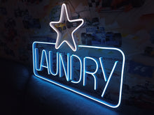 Load image into Gallery viewer, Laundry inscription neon sign, washhouse neon sign, Laundry text, washing house neon sign, Laundry neon sign
