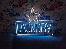 Load image into Gallery viewer, Laundry inscription neon sign, washhouse neon sign, Laundry text, washing house neon sign, Laundry neon sign