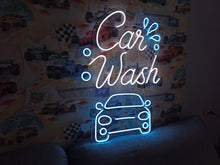 Load image into Gallery viewer, Car Wash Neon Sign – Bright Automotive Garage Light for Auto Shop, Detailing or Mechanic Deco