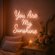 Load image into Gallery viewer, You are my sunshine Neon Sign – LED Wedding Sign, Couple Gift, Romantic Wall Decor, Custom Neon Light for Bedroom, Engagement or Anniversary (Copy)