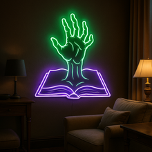 Load image into Gallery viewer, Zombie Hand Neon Sign – Spooky Halloween Neon Light for Haunted House, Bar or Party Decor (Copy)