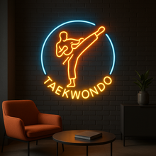 Load image into Gallery viewer, Taekwondo Kick Neon Sign, High Kick Neon Sign, Martial Arts Kick Neon Sign