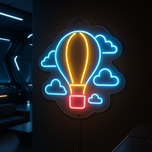 Load image into Gallery viewer, Hot Air Balloon Neon Sign, Cloud Balloon Neon Sign, Sky Traveler Neon Sign Multicolor