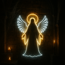 Load image into Gallery viewer, Mystical Angel Neon Sign, Ethereal Seraph Neon Sign, Celestial Wings Neon Sign