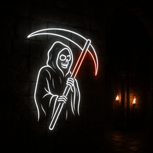 Load image into Gallery viewer, Grim Reaper neon sign, Reaper With Scythe neon sign, Death Reaper neon sign