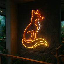 Load image into Gallery viewer, Fox Neon Sign, Red Fox Neon Sign, Woodland Animal Neon Sign