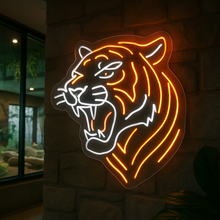 Load image into Gallery viewer, Snarling Tiger Neon Sign, Roaring Tiger Neon Sign, Wild Cat Neon Sign