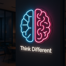 Load image into Gallery viewer, Think Different Neon Sign, Brain Concept Neon Sign, Unique Mind Neon Sign
