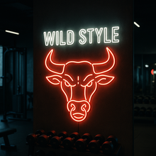 Load image into Gallery viewer, Wild Style Neon Sign, Bull Head Neon Sign, Western Longhorn Neon Sign