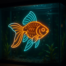 Load image into Gallery viewer, Goldfish Neon Sign, Fancy Goldfish Neon Sign, Comet Goldfish Neon Sign