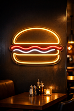 Load image into Gallery viewer, Burger neon sign, Cheeseburger neon sign, Hamburger neon sign Multicolor