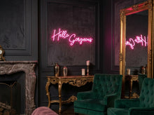 Load image into Gallery viewer, Hello gorgeous neon sign, wedding neon sign, wedding party neon sign (Copy)