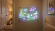 Load image into Gallery viewer, Alien landscape neon sign, Cosmic planet neon sign, Sci-fi world neon sign