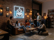 Load image into Gallery viewer, Angry Shark Neon Sign, Giant Shark Neon Sign, Sea Beast Neon Sign