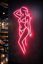 Load image into Gallery viewer, Bikini girl neon sign, Swimsuit girl neon sign, Beach girl neon sign