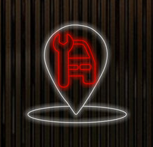 Load image into Gallery viewer, Repair Car Service Neon Sign, Wrench neon sign, gear wrench led light, Garage Decor, Car Care Centre Decor