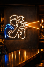 Load image into Gallery viewer, Cinematographer neon sign, movie camera operator neon sign Multicolor