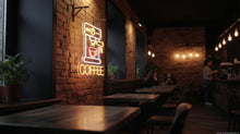 Load image into Gallery viewer, Coffee Machine Neon Sign, Espresso Machine Neon Sign, Coffee Maker Neon Sign