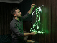 Load image into Gallery viewer, Custom Golf Name neon sign, Personalized Golfer neon sign, 19th Hole neon sign