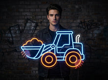 Load image into Gallery viewer, Front Loader Neon Sign, Wheel Loader Neon Sign, Tractor Loader Neon Sign Multicolor