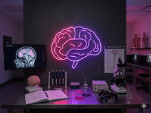 Load image into Gallery viewer, Human Brain neon sign, Brain Anatomy neon sign, Thinking Brain neon sign Multicolor