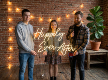 Load image into Gallery viewer, Happily Ever After neon sign, wedding neon sign, wall decor neon sign, wedding decor