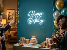 Load image into Gallery viewer, Happy Birthday Neon Sign, Birthday Party Neon Sign, Birthday Quote Neon Sign