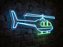 Load image into Gallery viewer, Helicopter Neon Sign, Helicopter Light Sign, Aviation Helicopter Neon Sign