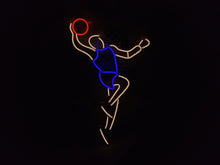 Load image into Gallery viewer, Basketball led sign, basketball player neon sign,sports bar 3D neon light,man cave neon sign,custom basketball wall decor