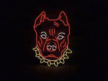 Load image into Gallery viewer, American Pitbull Terrier Face Neon sign, Dog Pets Neon Sign, Dog Neon Sign, Neon bulldog sign, Pitbull neon light, Custom dog neon light