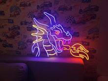 Load image into Gallery viewer, Dragon neon sign, Dragon Head Neon, Dragon Shape Neon Sign, Year of The Dragon Sign, Dragon Wall Decor Sign, New Year Decoration