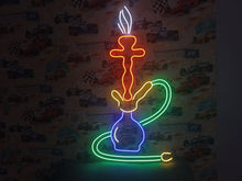 Load image into Gallery viewer, Hookah Neon Sign, Shisha Neon Sign, Hookah Led Sign, Hookah Neon Light, Smoker Neon Sign, Bar neon light, Hookah Bar Decor