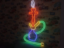Load image into Gallery viewer, Hookah Neon Sign, Shisha Neon Sign, Hookah Led Sign, Hookah Neon Light, Smoker Neon Sign, Bar neon light, Hookah Bar Decor