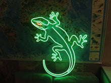 Load image into Gallery viewer, Lizard neon sign, Gecko neon sign, salamander neon sign, chameleon neon sign, reptile neon sign, Zoo neon sign, animal neon sign