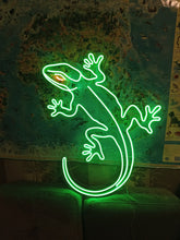 Load image into Gallery viewer, Lizard neon sign, Gecko neon sign, salamander neon sign, chameleon neon sign, reptile neon sign, Zoo neon sign, animal neon sign