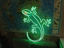 Load image into Gallery viewer, Lizard neon sign, Gecko neon sign, salamander neon sign, chameleon neon sign, reptile neon sign, Zoo neon sign, animal neon sign